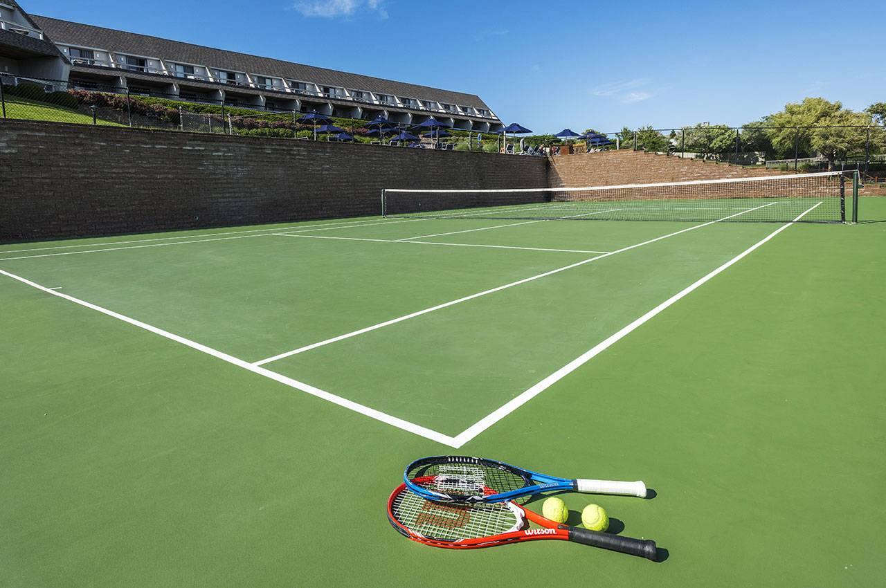 Tennis Court at the Beachcomber Resort